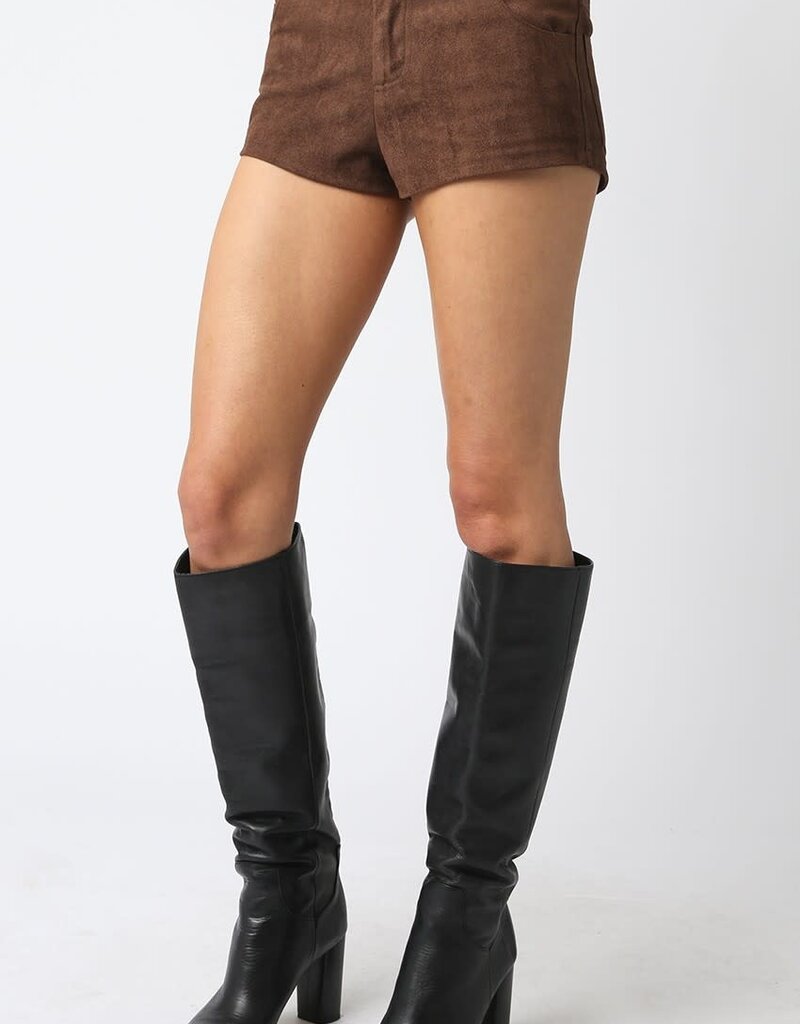 Deane Faux Suede Micro Shorts