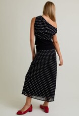 Polka Dot Off Shoulder Top Midi Skirt Set