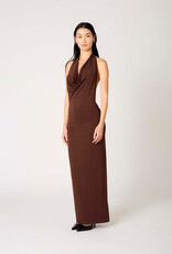 Xenia Cowl Neck Halter Maxi Dress