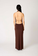 Xenia Cowl Neck Halter Maxi Dress