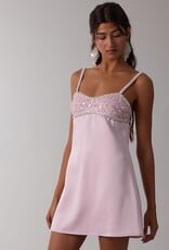 Satin Embellished Bust Mini Dress