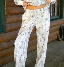 Woodland Camo Fleece Wide Leg Sweatpant