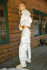 Woodland Camo Fleece Wide Leg Sweatpant