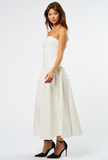 Polka Dot Strapless Maxi Dress