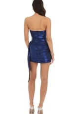 Lucy In The Sky Metallic Corset Tassel Mini Dress