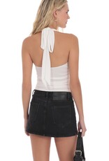 Lucy In The Sky Low Rise Denim Mini Skirt