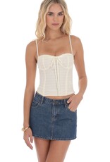 Lucy In The Sky Low Rise Denim Mini Skirt