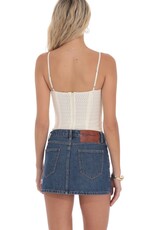 Lucy In The Sky Low Rise Denim Mini Skirt