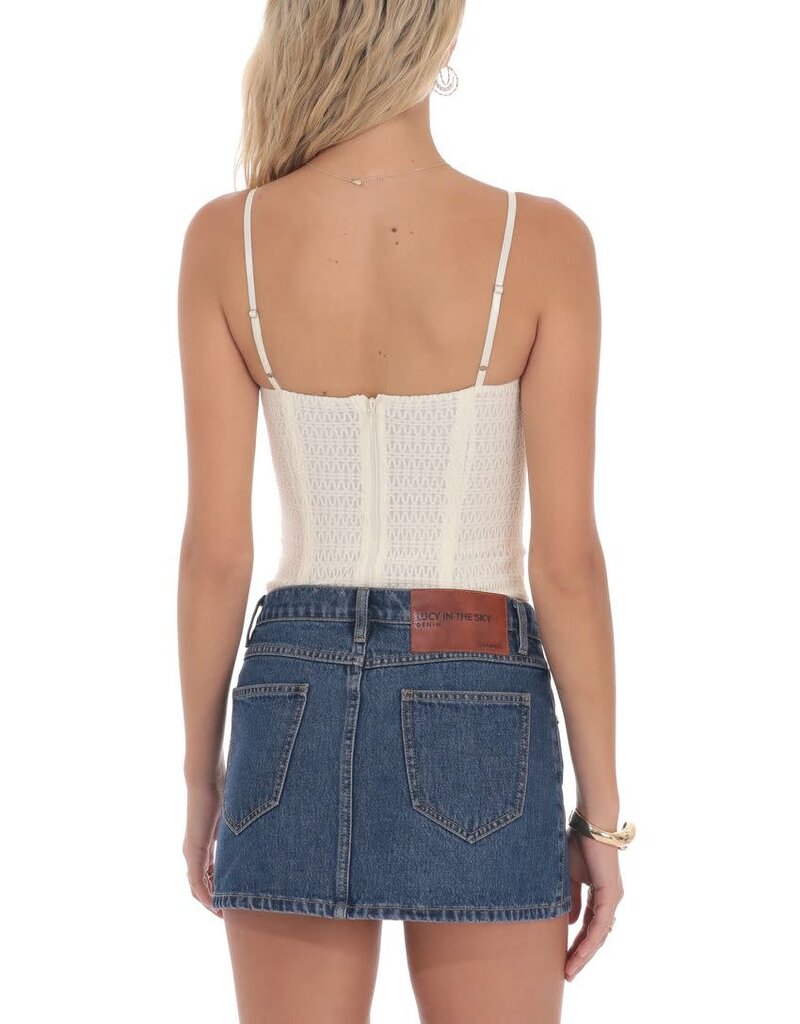 Lucy In The Sky Low Rise Denim Mini Skirt