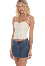 Lucy In The Sky Low Rise Denim Mini Skirt