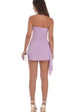 Lucy In The Sky Strapless Ruched Tassel Mini Dress