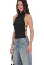 Lucy In The Sky Satin Open Back Top