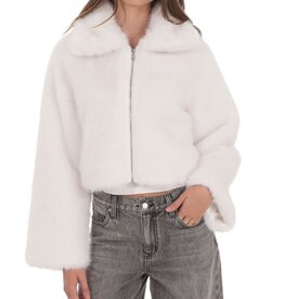 Lucy In The Sky Faux Fur Cropped Jacket