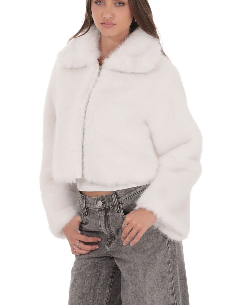 Lucy In The Sky Faux Fur Cropped Jacket