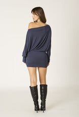 One Shoulder Jersey Relaxed Bodice Mini Dress