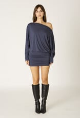 One Shoulder Jersey Relaxed Bodice Mini Dress
