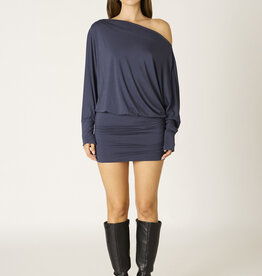 One Shoulder Jersey Relaxed Bodice Mini Dress