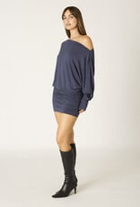 One Shoulder Jersey Relaxed Bodice Mini Dress