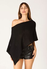 Sheer Knit Off Shoulder Poncho