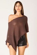 Sheer Knit Off Shoulder Poncho