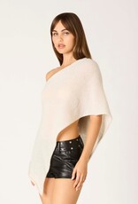 Sheer Knit Off Shoulder Poncho