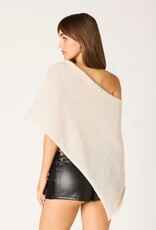 Sheer Knit Off Shoulder Poncho