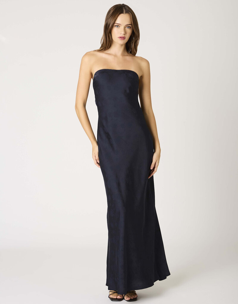 Tonal Floral Cowl Back Maxi Dress