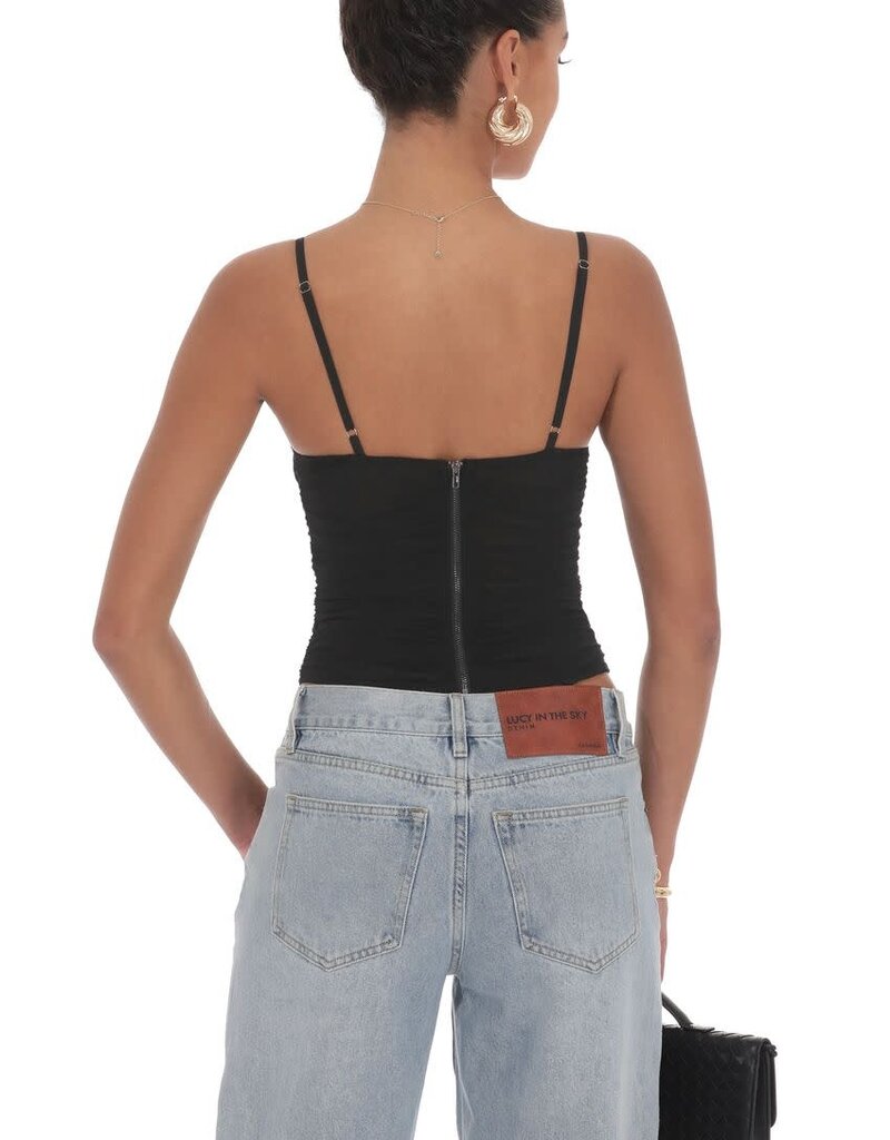 Lucy In The Sky Sheer Mesh Corset Top
