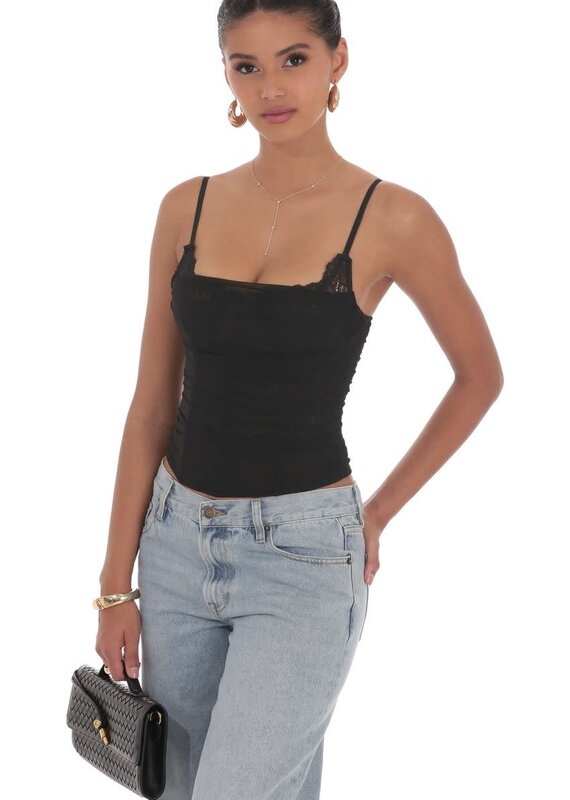 Lucy In The Sky Sheer Mesh Corset Top