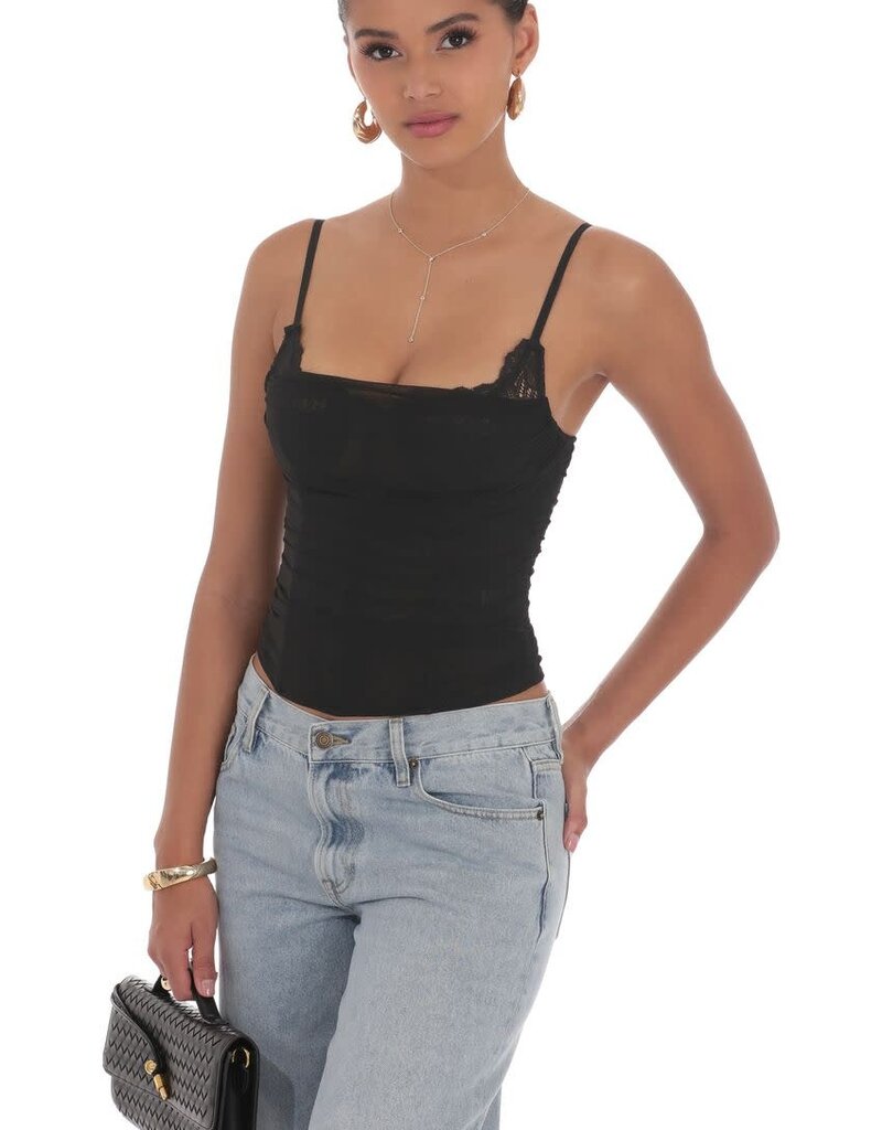 Lucy In The Sky Sheer Mesh Corset Top