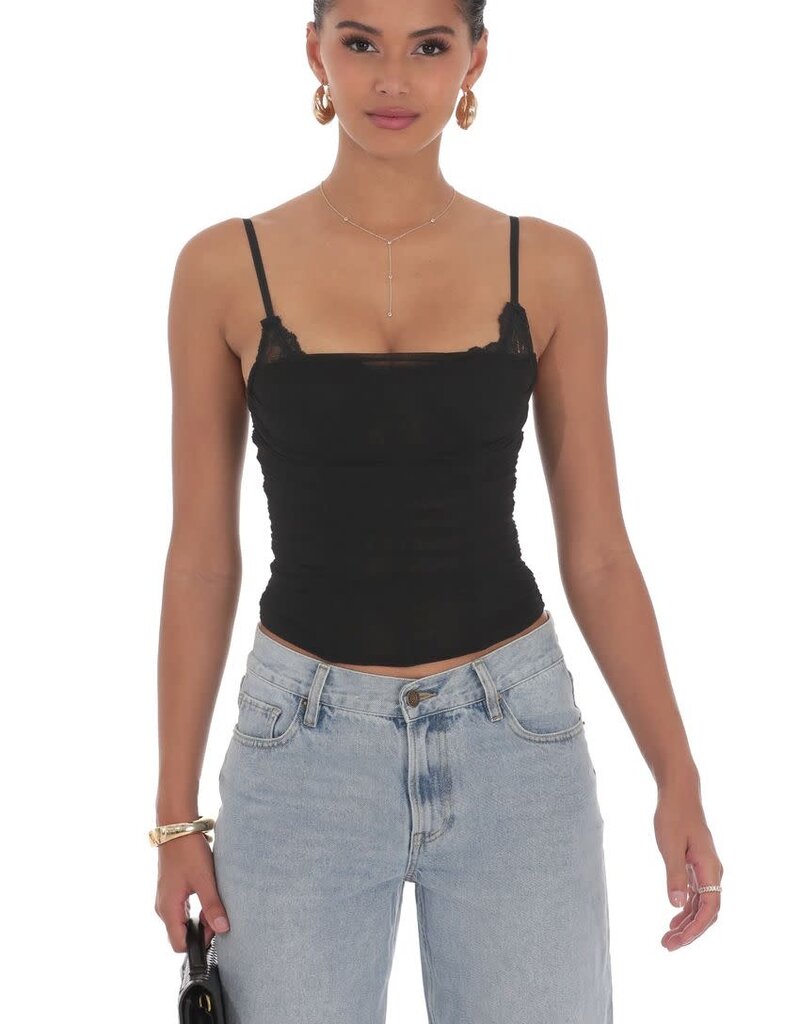 Lucy In The Sky Sheer Mesh Corset Top