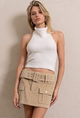 Colleen Sleeveless Cowl Turtleneck Top