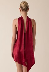 Long Scarf Bias Cut Mini Dress