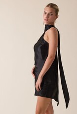 Long Scarf Bias Cut Mini Dress