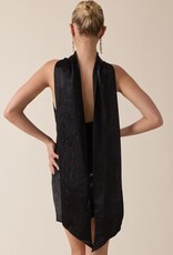 Long Scarf Bias Cut Mini Dress