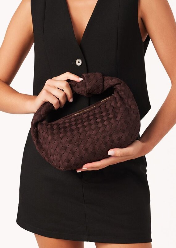 Billini Keri Handle Bag Chocolate Suede