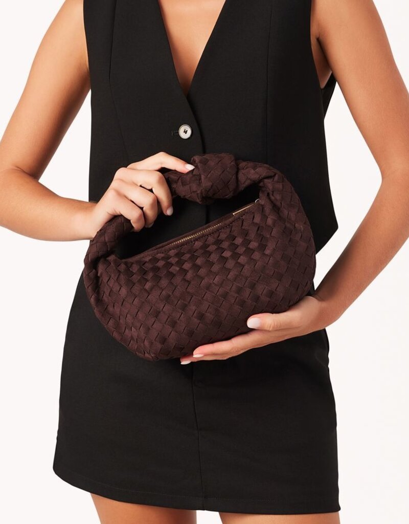 Billini Keri Handle Bag Chocolate Suede