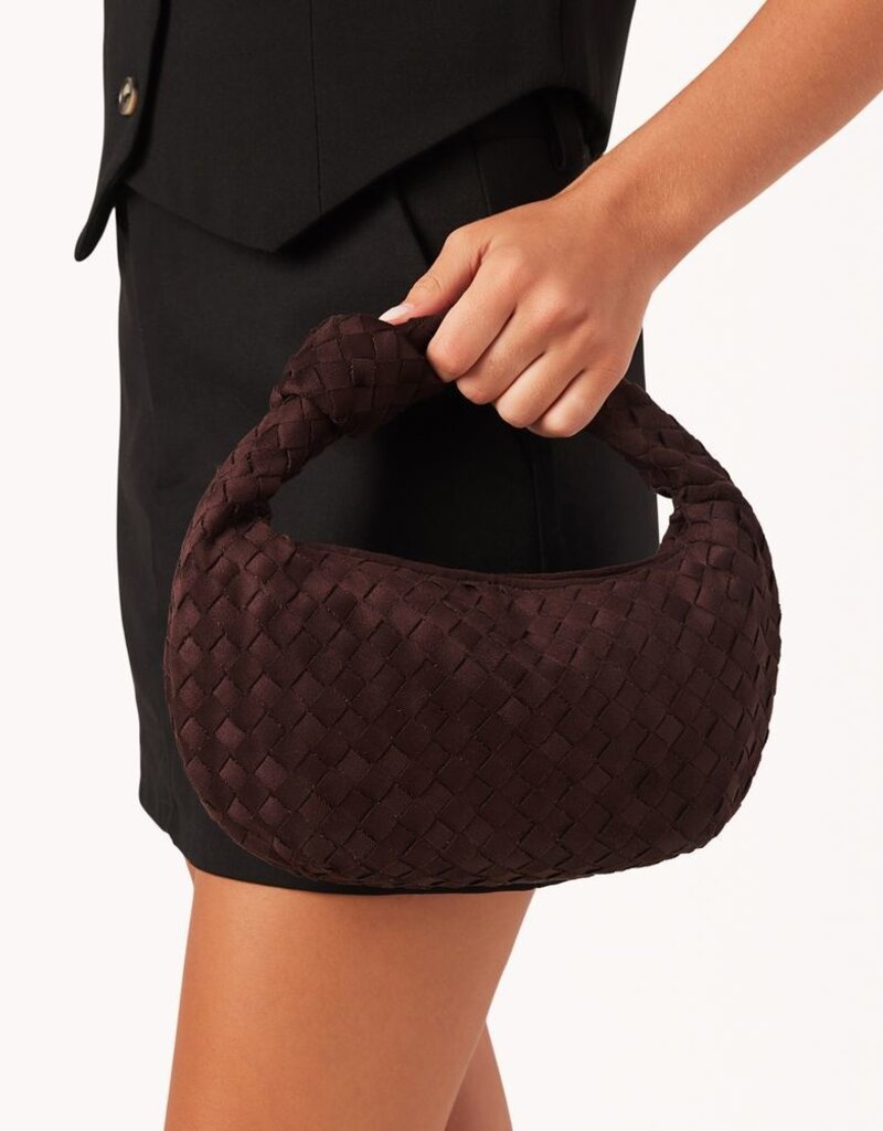 Billini Keri Handle Bag Chocolate Suede