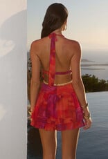 Xylia Halter Low Plunge Mini Dress