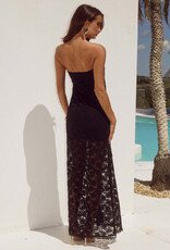 Kinera Strapless Lace Maxi Dress