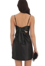 Satin Sweetheart Neck Mini Dress