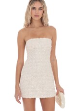 Knit Sequin Strapless Mini Dress