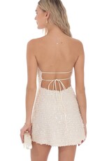 Knit Sequin Strapless Mini Dress