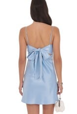 Lucy In The Sky Satin Sweetheart Neck Mini Dress