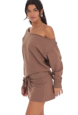 Lucy In The Sky Cut Off Shoulder Sweatshirt