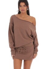 Lucy In The Sky Cut Off Shoulder Sweatshirt