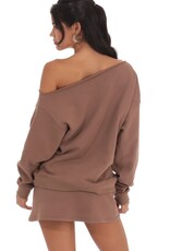 Lucy In The Sky Cut Off Shoulder Sweatshirt