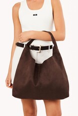 Billini Remi Shoulder Bag Dark Cacao Suede