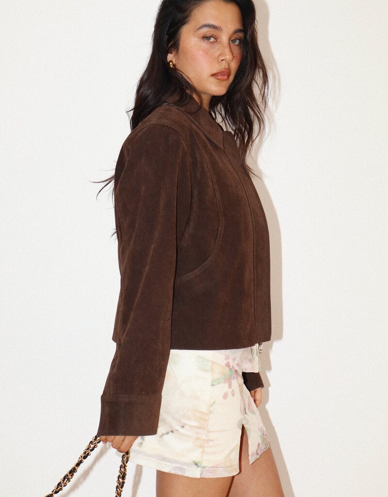 Retro Faux Suede Jacket