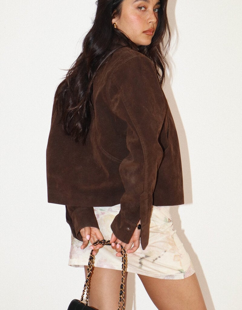 Retro Faux Suede Jacket